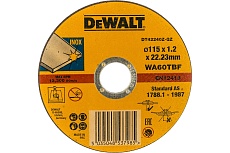 Круг отрезной по металлу INDUSTRIAL (115х22,2 мм) DeWalt DT42240Z