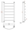 Полотенцесушитель водяной Aquanet Romeo 40x100 см