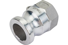 Алюминиевый камлок TITAN LOCK типа А серия EcoLine, ниппель внутр. резьба BSP 1&quot; TL100AAL-EL