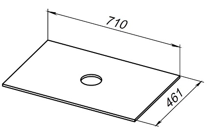 Столешница Allen Brau Reality 70 см grey structure, 1.32022.G-S