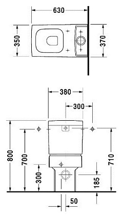 Бачок для унитаза Duravit Vero 09091000051