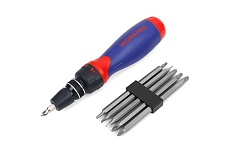 Отвертка WORKPRO 10в1, с трещоткой, быстрая загрузка бит, 5 бит WP221059