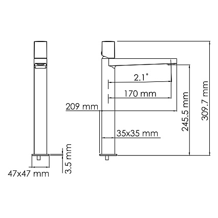 Смеситель для раковины WasserKRAFT Naab 8603H, хром