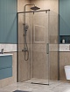 Душевой уголок BelBagno SOFT_CLOSE-1-AH-1-100/90-C-GM 100x90 прозрачный, оружейная сталь
