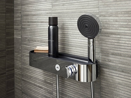 Смеситель для душа Hansgrohe ShowerTablet Select 24360670 термостат, черный матовый