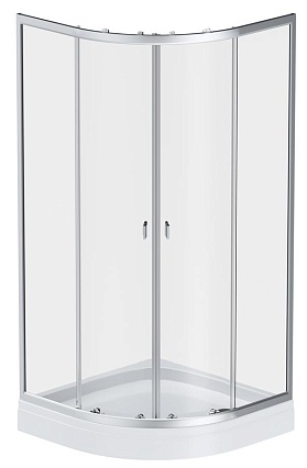 Душевой уголок Am.Pm X-Joy W88E-205-090MT64 90x90 с поддоном, прозрачный, хром матовый