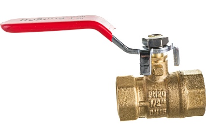 Шаровой кран ProfEco 1/2 ВР-ВР, муфтовый, ручка, Ду15, Ру20 11Б27п1 PE-12FFL