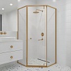 Душевой уголок RGW Hotel HO-088-G 100x100 прозрачное, брашированное золото 350608800-16