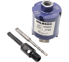 Коронка алмазная по бетону Laser Magnet 68 мм Hilberg HMM68