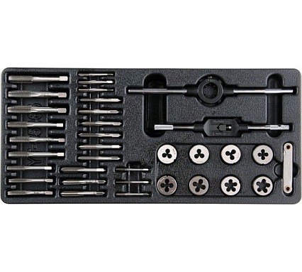 Ложемент для выдвижного ящика Yato набор плашек и метчиков YT-55465