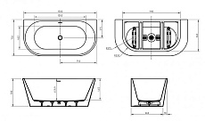 Акриловая ванна BelBagno BB710 150x75 см BB710-1500-750