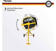 Бетоносмеситель Kranz KR-200, 1000Вт, 200 л, чугунный венец KR-16-1106