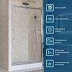 Душевая дверь BelBagno MARINO-2-BF-1-120-C-CR 120x195 прозрачная, хром