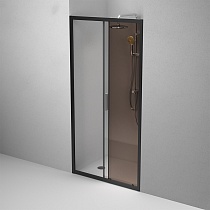 Душевая дверь Am.Pm Gem 100x195 прозрачное/бронзовое стекло, черный