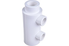Коллектор Blue Ocean полипропилен 2 отвода - 40х20х2 осевое - 57мм PPRF/FCEUM-01(W)-40х20х2
