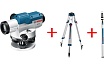 Оптический нивелир Bosch GOL 20D + штатив BT160 + рейка GR500 0.601.068.402