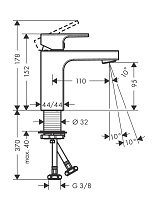 Смеситель для раковины Hansgrohe Vernis Shape 71569000, хром