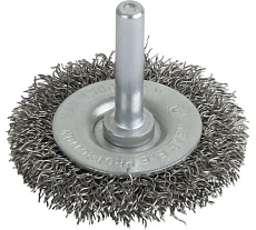 Щетка дисковая волнистая с хвостовиком 62 мм, проволока - INOX 0.30 мм DeBever DB80163370