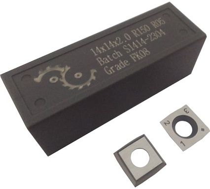 Нож сменный квадратный твердосплавный FHONK 14x14x2-30 R150 HW 4R0.5 (упаковка 10шт) 141420R1504R05FK08-10