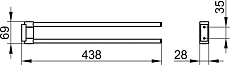 Полотенцедержатель Keuco Plan 14918010000 хром