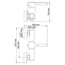 Смеситель для душа WasserKRAFT Main 4102