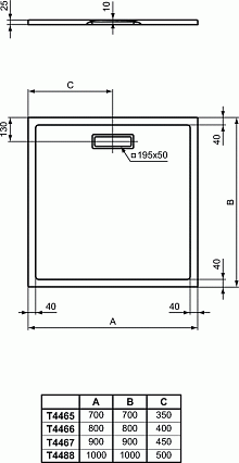 Поддон для душа Ideal Standart Ultra Flat New 90x90, белый глянцевый