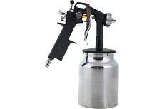 Пневматический краскопульт Intertool HP, форсунка 1.5 мм, бачок 1000 мл, PT-0211