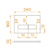 Кнопка смыва RGW SWH-06W белый 68420006-05