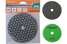 Круги шлифовальные гибкие Sturm ! 9012-D100-30