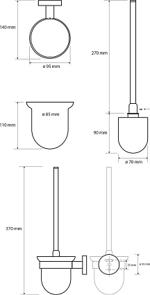 Ерш подвесной Bemeta Dark 104113010 черный