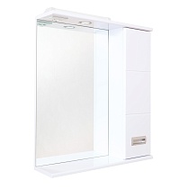Зеркальный шкаф Onika Балтика 58 см белый, правый, с подсветкой 205816
