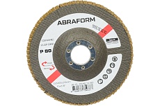 Круг лепестковый торцевой, прямой, керамика 125х22.2 мм, P-80 ABRAFORM AF-FLAP-FT-125-P80-CRM