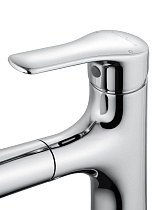 Смеситель для раковины Wonzon&Woghand WW-AE4151-CR выдвижной излив, хром
