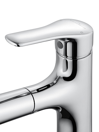 Смеситель для раковины Wonzon&Woghand WW-AE4151-CR выдвижной излив, хром