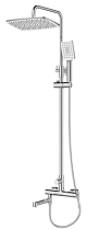 Душевая стойка BelBagno ACQUA-VSCM-CRM хром