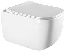 Подвесной унитаз Art&Max Monza AM232CHR/SC безободковый с сиденьем