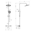 Душевая стойка Wonzon&Woghand Capsule WW-B3031-A-MB термостат, черный матовый