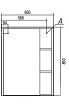 Зеркальный шкаф Акватон Лиана 65 R