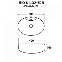 Раковина Nilo Rio 2152B 60 см