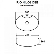 Раковина Nilo Rio 2152B 60 см