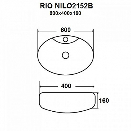 Раковина Nilo Rio 2152B 60 см
