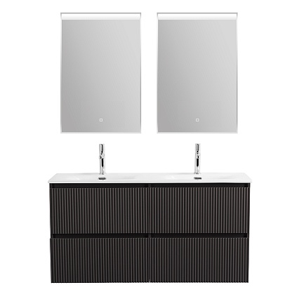 Тумба с раковиной BelBagno Uno 120 см, 4 ящика, Темно-серый матовый