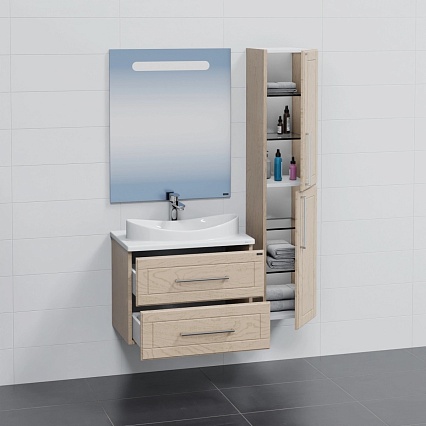 Мебель для ванной Санта Венера 70 см бежевый дуб