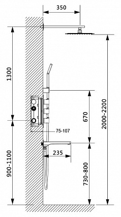 Душевой набор Timo Petruma SX-5149/03SM с термостатом, черный