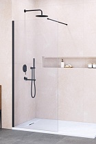 Душевая перегородка RGW Walk In WA-010B 130x195 черный, прозрачное 351001013-14