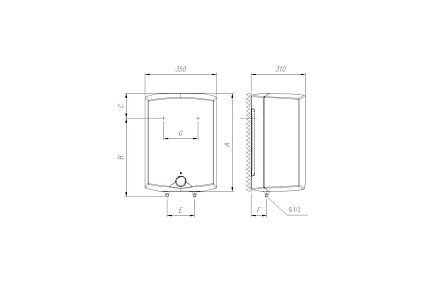 Накопительный водонагреватель над раковиной Gorenje RQLAGL2GK9DI2N
