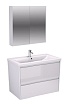 Мебель для ванной Velvex Klaufs 90 см подвесная, 2 ящика белый глянец