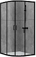 Душевой уголок Abber Schwarzer Diamant 90x90 четверть круга, черный
