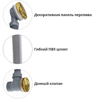 Слив-перелив WasserKRAFT Sauer A206 золото