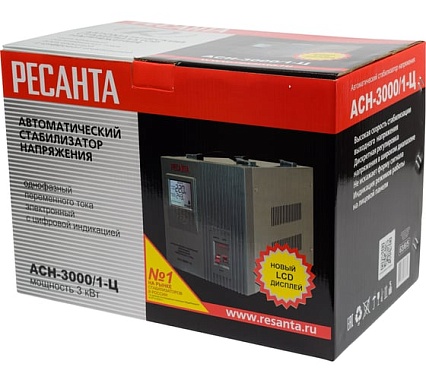 Стабилизатор напряжения однофазный Ресанта АСН 3000/1-Ц 63/6/5